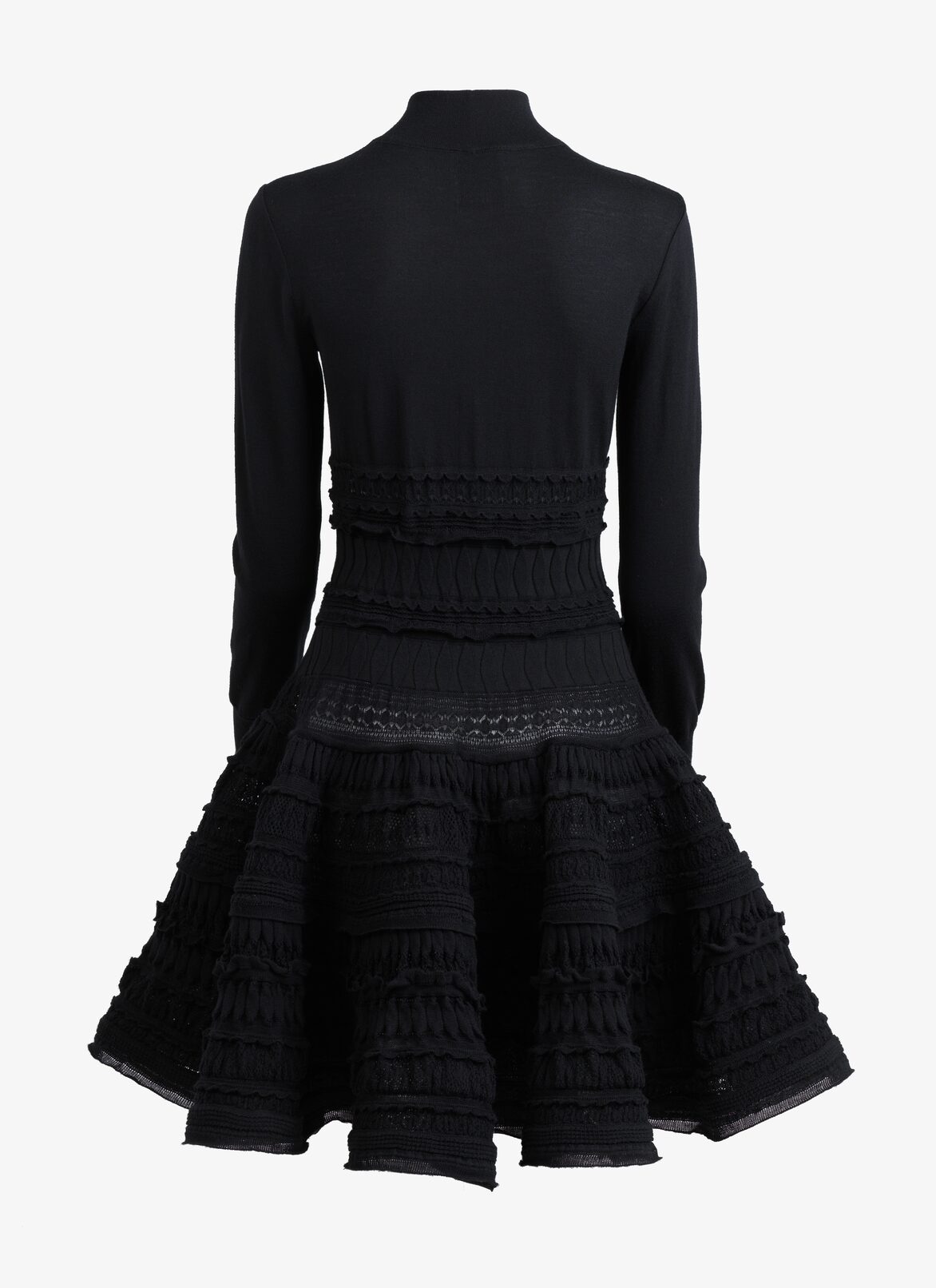 EDITION 2007 HIGH-NECK WOOL CRINOLINE DRESS ALAÏA BLACK EDITION 2007 HIGH-NECK WOOL CRINOLINE DRESS